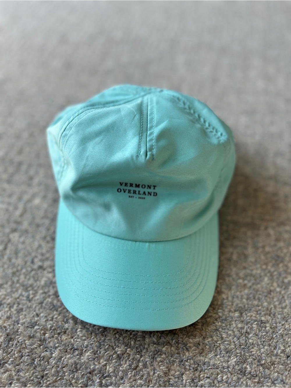 Vermont Overland Trail Five panel Baseball Cap - Running Hat - light blue